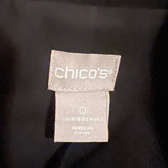 Chico’s Black Embroidered Blazer Jacket Jersey Size Small - Picture 10 of 10